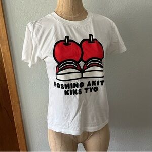KIKS TYO sz S AKI HOSHINO HELLO KITTY White Baby Tee Short Sleeve